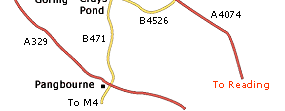 Road Map of Crays Pond and surrounding area